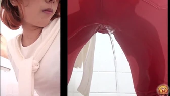 DLEE-103 02 Girls with incontinence wetting their pants. Multi view toilet voyeur screenshot 3