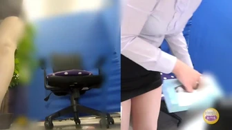 DLSL-402 01 Hidden camera footage in the office: Office lady gets lectured and wets herself 2 screenshot 2