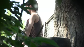 Girls desperate public peeing Outdoor spy pee screenshot 4