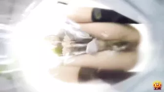 DLEE-193 01 Japanese style toilet voyeur - female urine laser beams striking inside of the toilet tank! screenshot 3