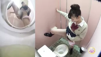 DLSL-131 03 Mischievous peeing voyeur - school girl’s toilet overflowed with piss! screenshot 1