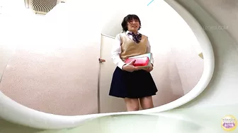 DLSL-366 03 Imposed standing piss! Schoolgirls using boy's urinal for emergency urination screenshot 1