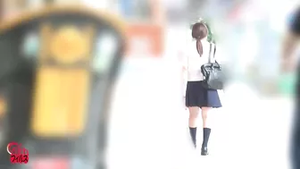 DLFF-381 01 The door facing the street was opened and a white curtain was set up. She was asked to stand and pee like a boy screenshot 2
